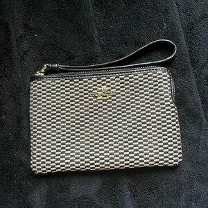 Coach Black and Cream Wristlet